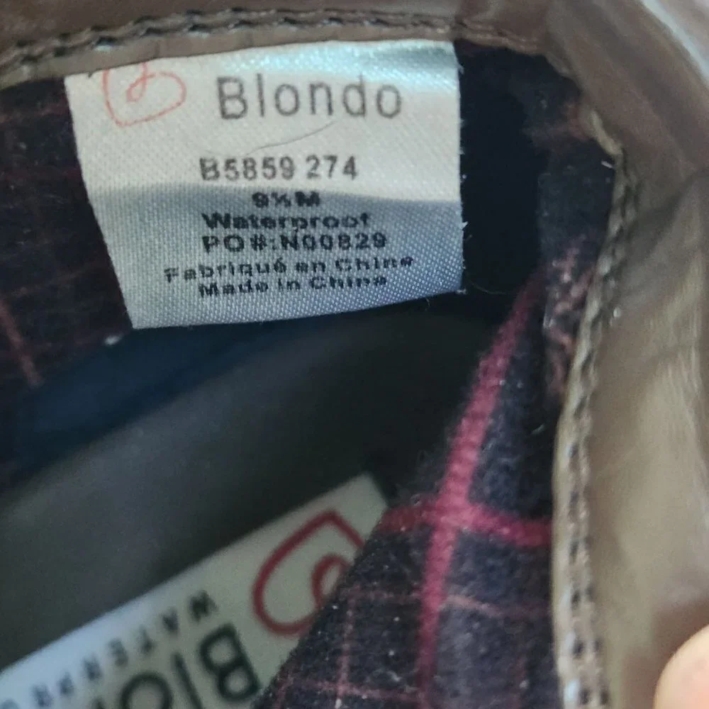 Blondo Liam Waterproof Ankle Boot Size 9.5M